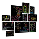Cocktail Neon Quadri set 10 pannelli