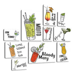 Cocktail Quadri set 10 pannelli