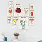 Cocktails Flat Quadri set 10 pannelli