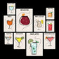 Cocktails Flat Quadri set 10 pannelli