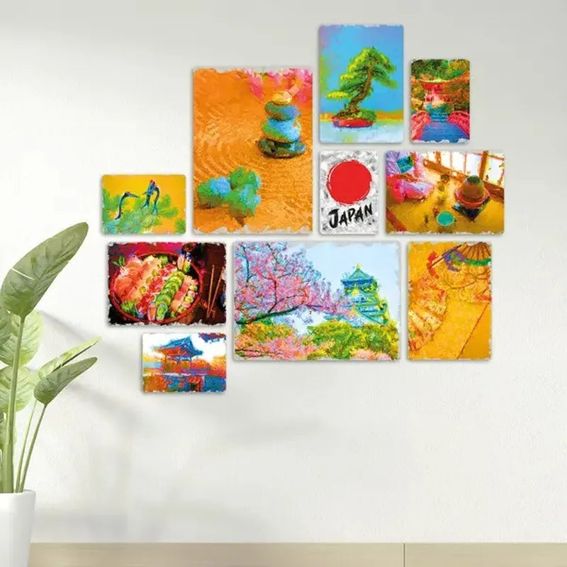 Colori Giapponesi Quadri set 10 pannelli