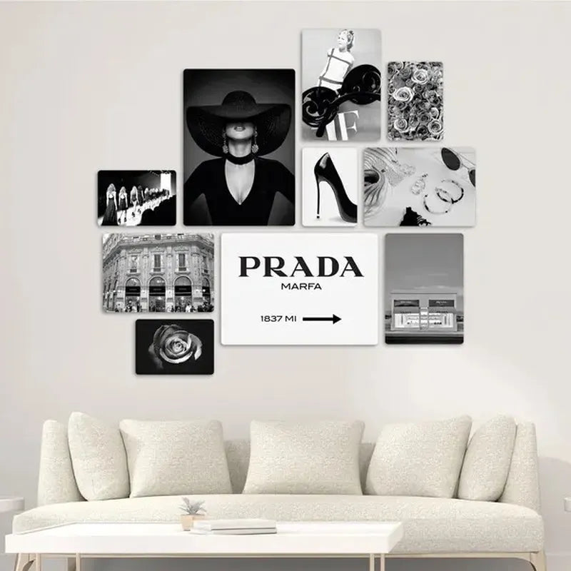 Fashion Prada Quadri set 10 pannelli