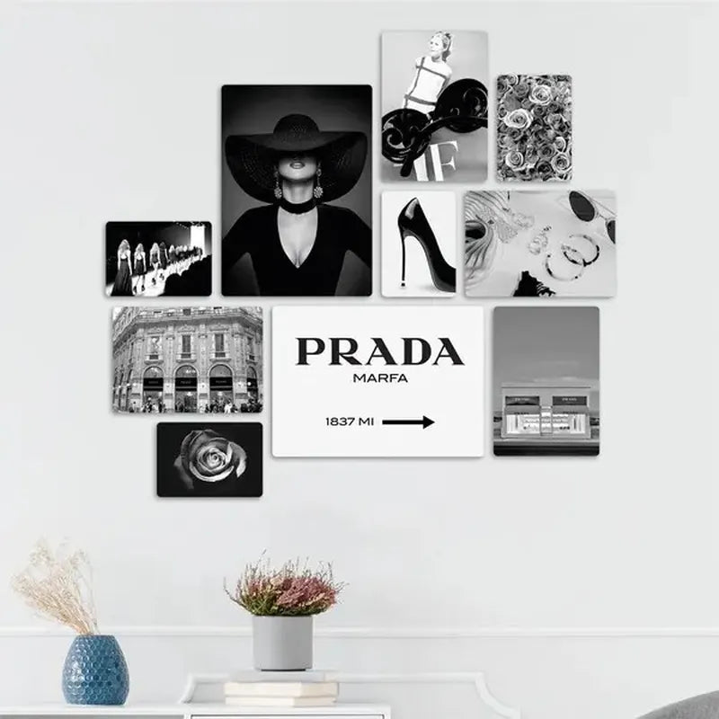 Fashion Prada Quadri set 10 pannelli