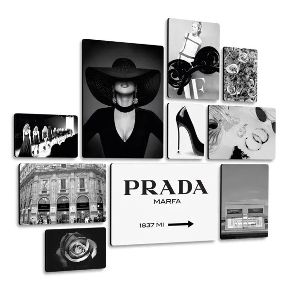 Fashion Prada Quadri set 10 pannelli