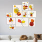 Floreali Arancione Quadri set 10 pannelli