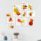 Floreali Arancione Quadri set 10 pannelli