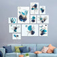 Floreali Blu Quadri set 10 pannelli
