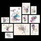 Floreali Viola Quadri set 10 pannelli