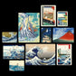 Hokusai Hiroshige Quadri set 10 pannelli
