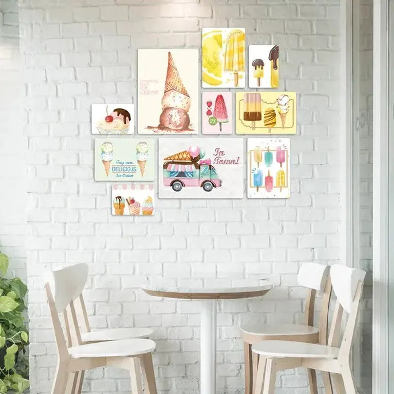 Ice Cream Quadri set 10 pannelli