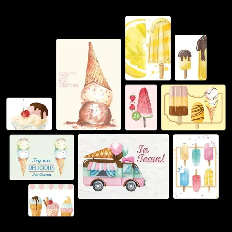 Ice Cream Quadri set 10 pannelli
