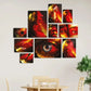 Metaphysical Soul Red Quadri set 10 pannelli