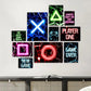 Neon Gaming Quadri set 10 pannelli