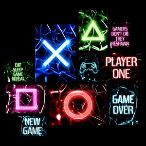 Neon Gaming Quadri set 10 pannelli