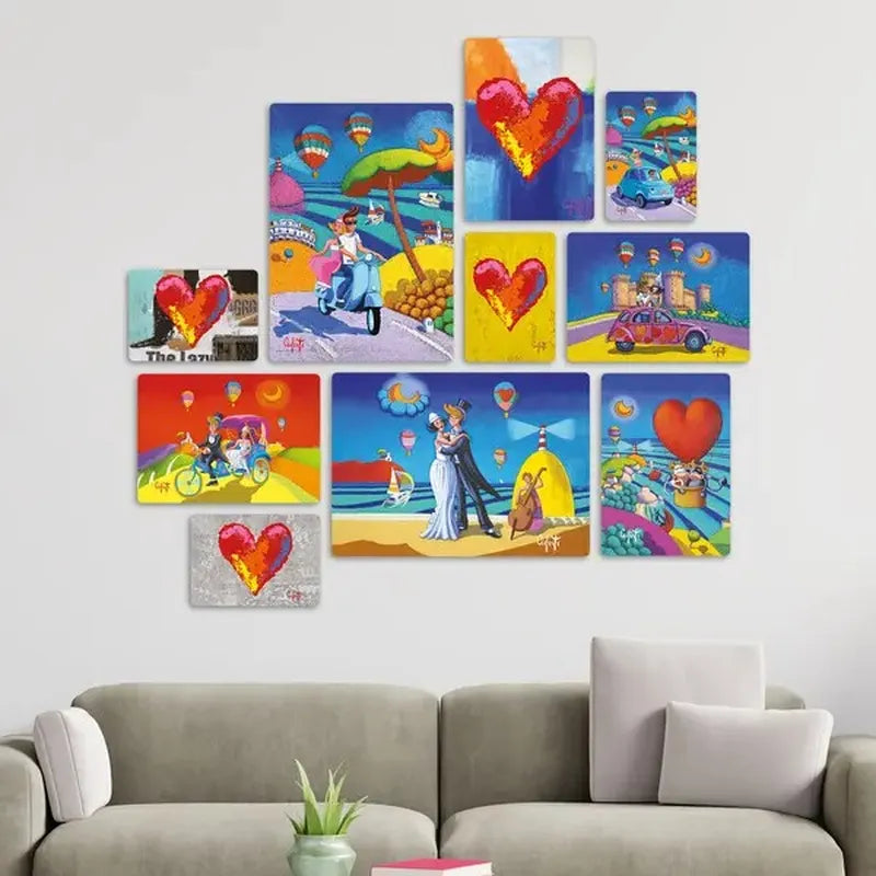 Raccolta Amore Quadri set 10 pannelli