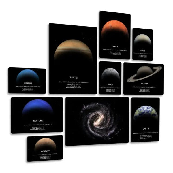 Sistema Solare Quadri set 10 pannelli