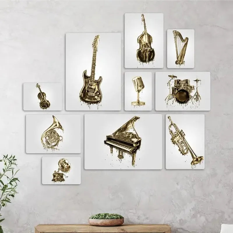 Strumenti Musicali Quadri set 10 pannelli