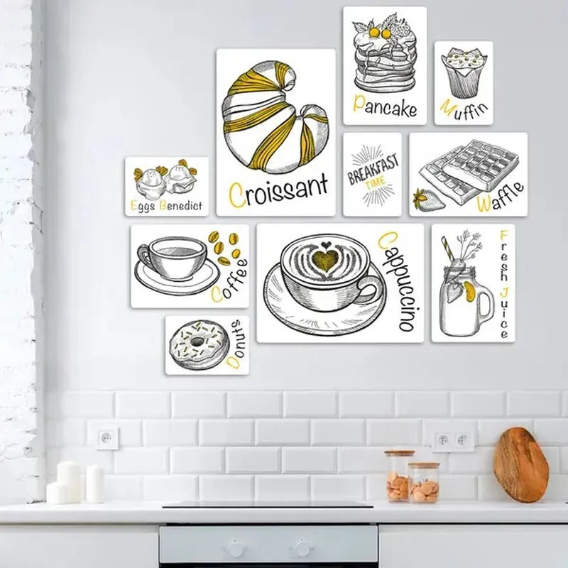 The Breakfast Quadri set 10 pannelli