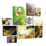 Vino Bianco Quadri set 10 pannelli