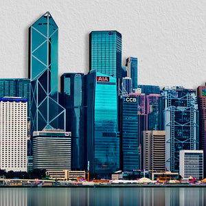 Hong Kong Skyline Fotografico Sagomato