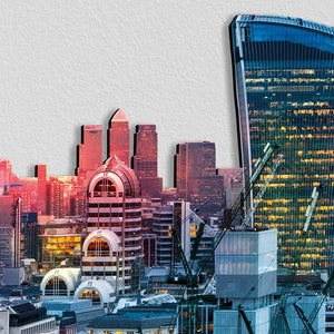 Londra City Skyline Fotografico Sagomato