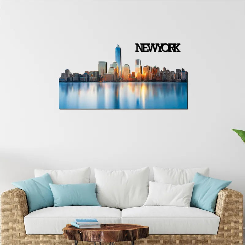 New York di sera Skyline Fotografico Sagomato
