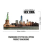 New York Liberty Skyline Fotografico Sagomato
