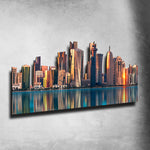 Qatar Giorno Skyline Fotografico Sagomato