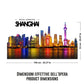 Shangai Skyline Fotografico Sagomato