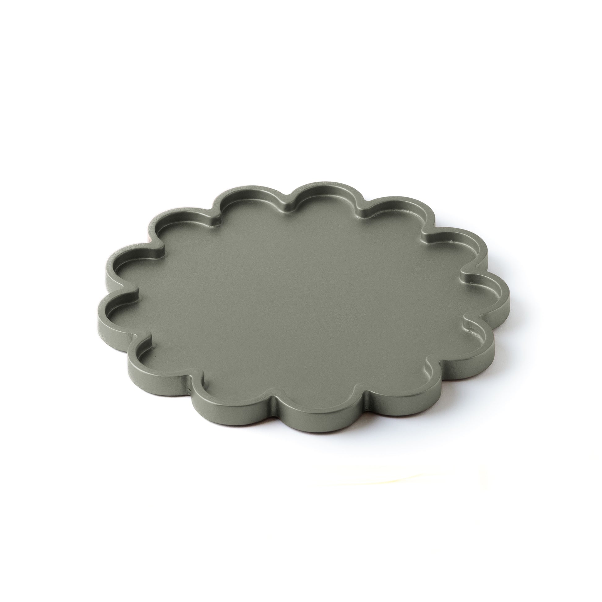 Svuotatasche Flower metallizzato in legno verniciato 