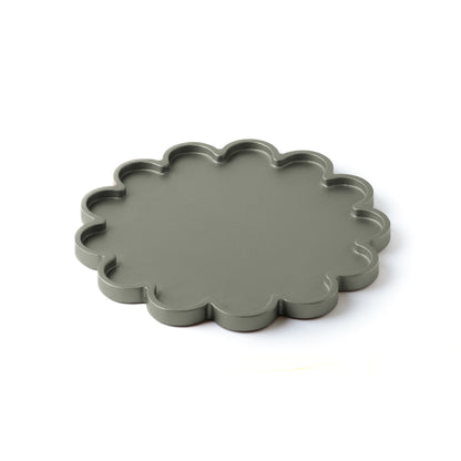 Svuotatasche Flower metallizzato in legno verniciato 