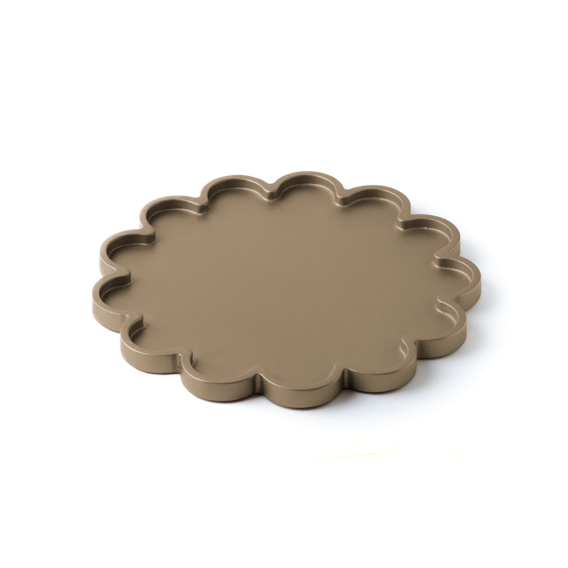 Svuotatasche Flower metallizzato in legno verniciato 