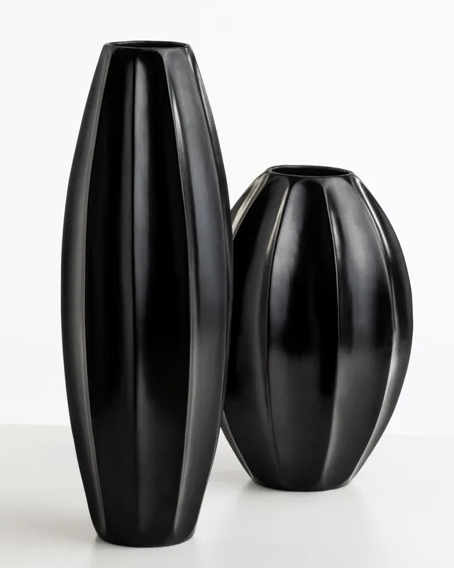 Vaso Alto Stella Nera - ceramica - arredo muro - design - Wdesign - macerata - marche - CAVAAG058-2