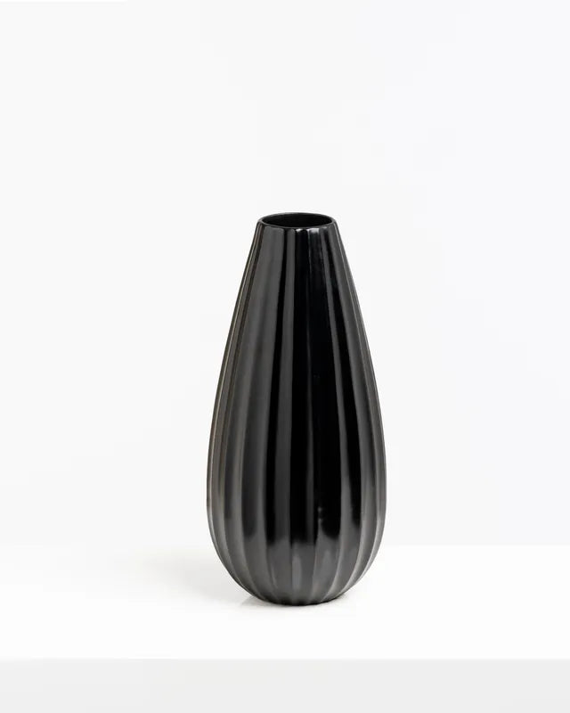 Vaso Medio Nero Puro - ceramica - arredo muro - design - Wdesign - macerata - marche - CAVAAG061-1