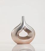 Vaso Goccia Argento in Ceramica Laccata