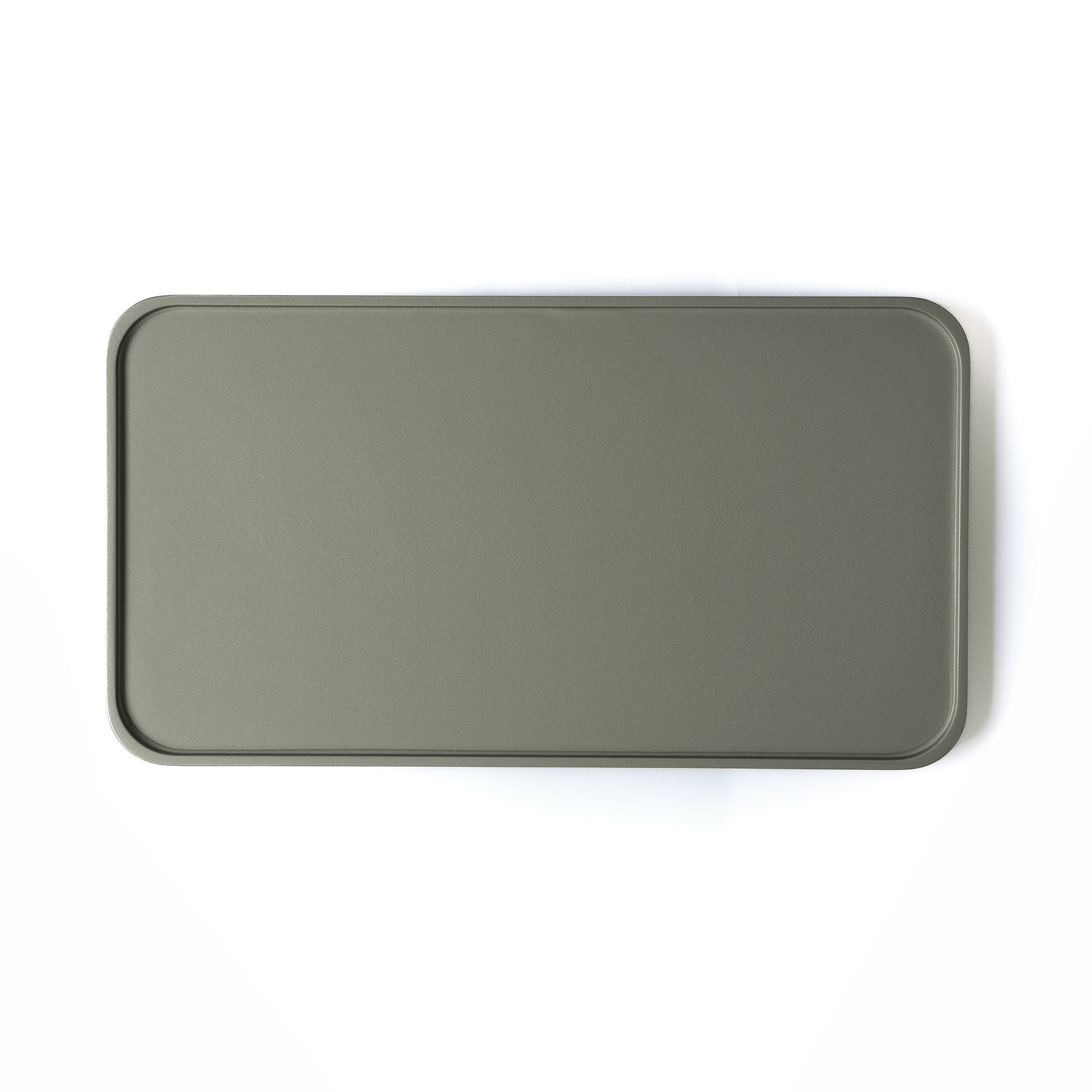 Vassoio Edge metallizzato in legno verniciato