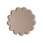 Vassoio Flower metallizzato in legno verniciato