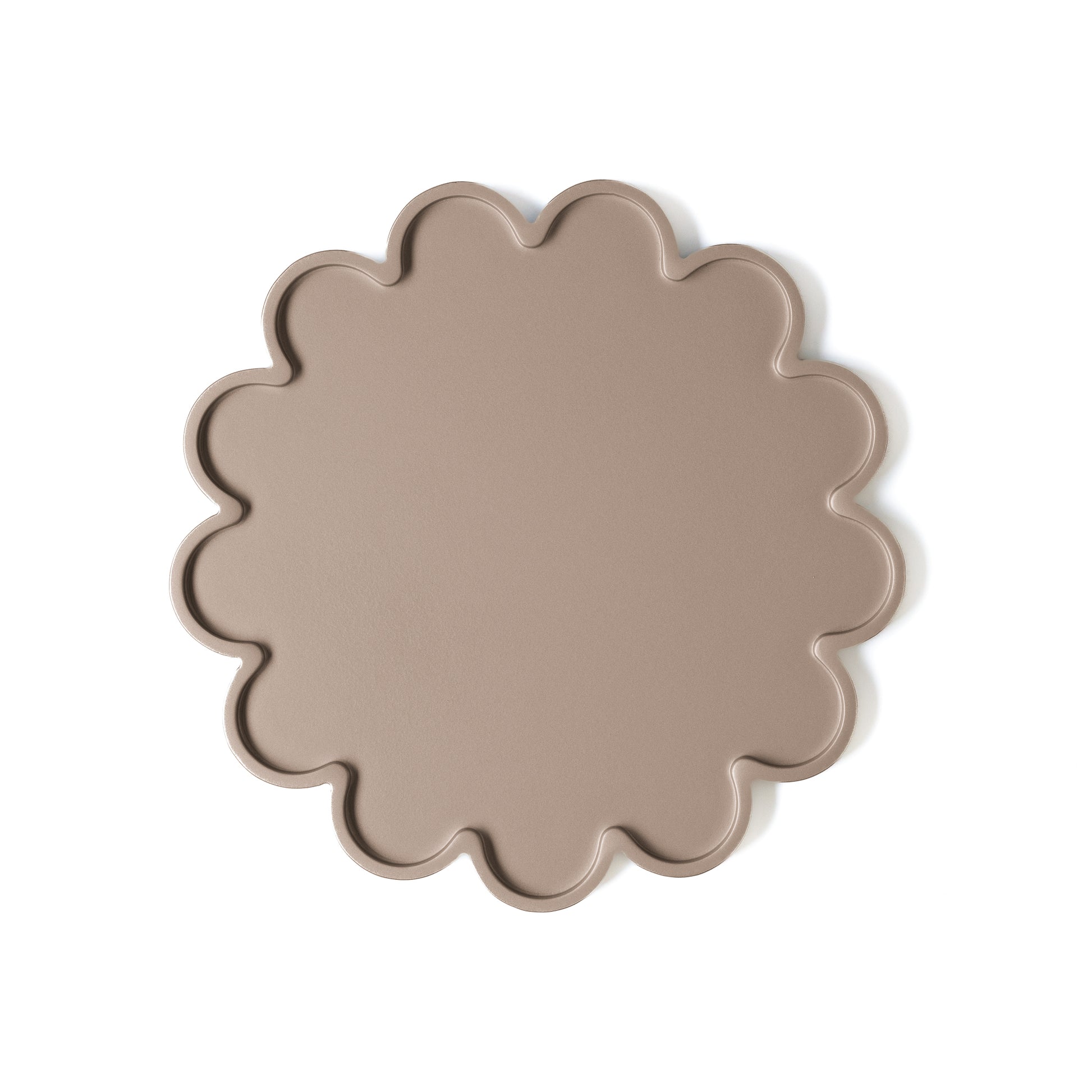 Vassoio Flower metallizzato in legno verniciato
