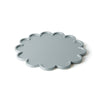 Vassoio Flower metallizzato in legno verniciato - argento