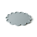 Vassoio Flower metallizzato in legno verniciato