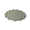 Vassoio Flower metallizzato in legno verniciato - platino