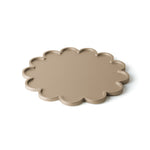 Vassoio Flower metallizzato in legno verniciato