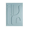 Ichii quadro in legno di design - Celeste