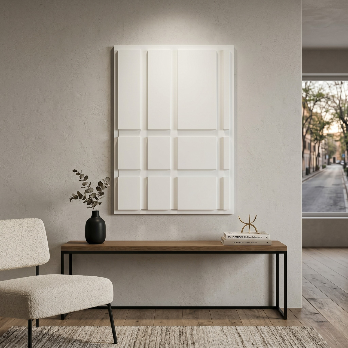 Mono quadro in legno di design